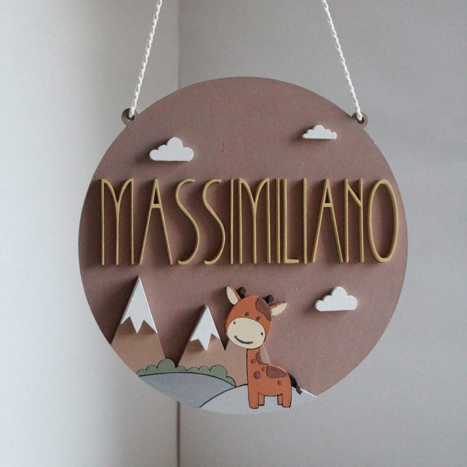 Custom Forest Wooden Name Sign, 3D Nursery Decor, Maternity Photo Prop